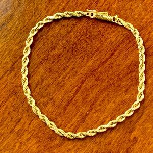 14K Gold Rope Bracelet